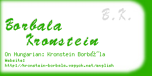 borbala kronstein business card